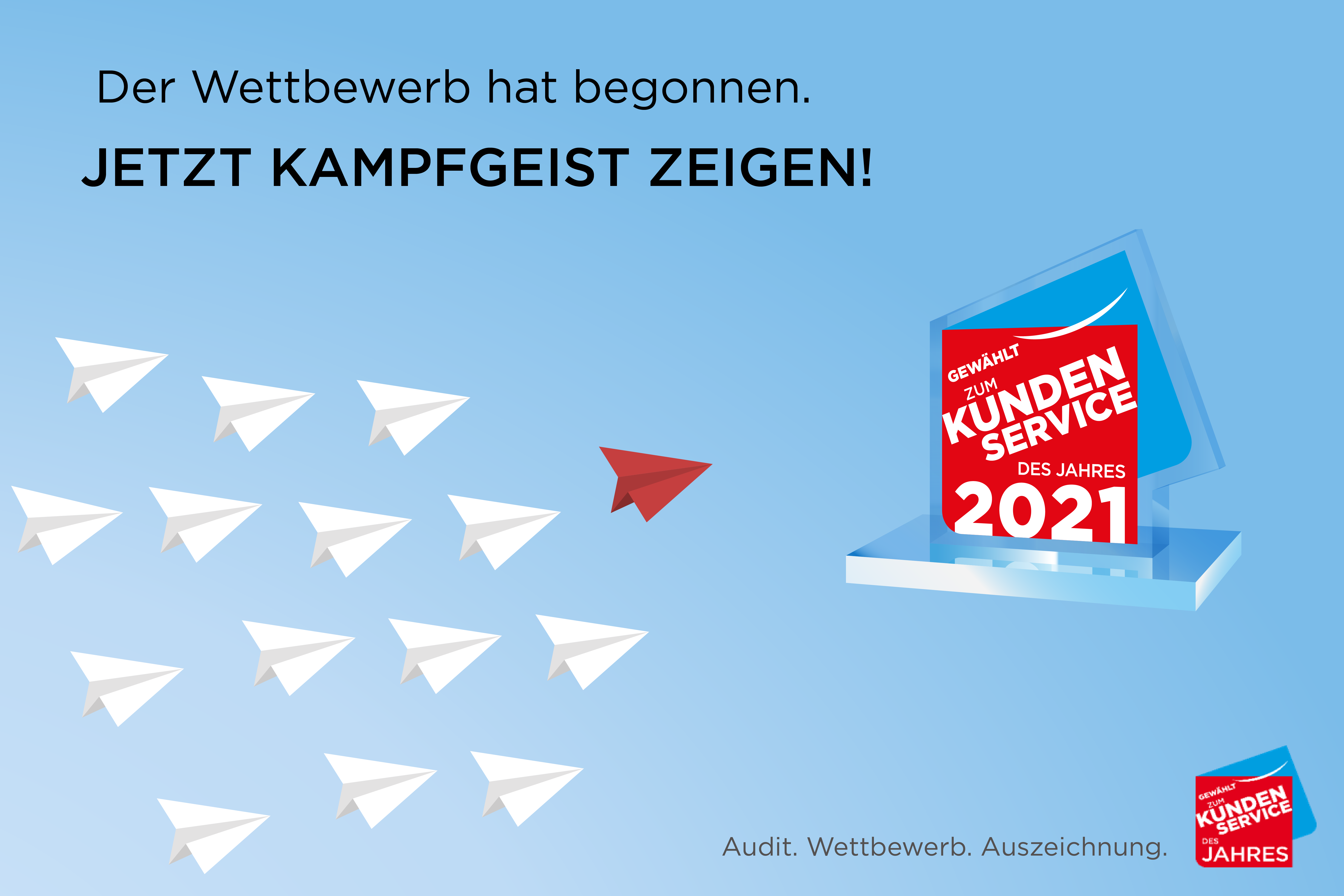 Wettbewerbstart von Gewählt zum Kundenservice des Jahres 2021 in Deutschland